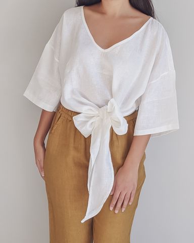 Top - Kirralee Italian Linen Shirt