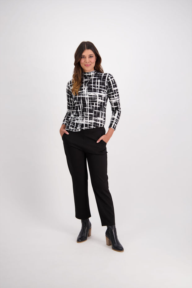 Pant - 7/8 Straight Leg Plain Ponti by Vassalli