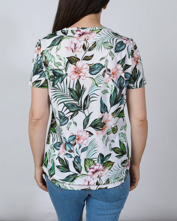 Top - Botanica V Neck Tee by JUMP