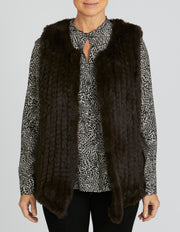 Vest - Crotchet Faux Fur by PingPong