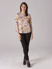 Top - Ochre Paisley by Yarra Trail