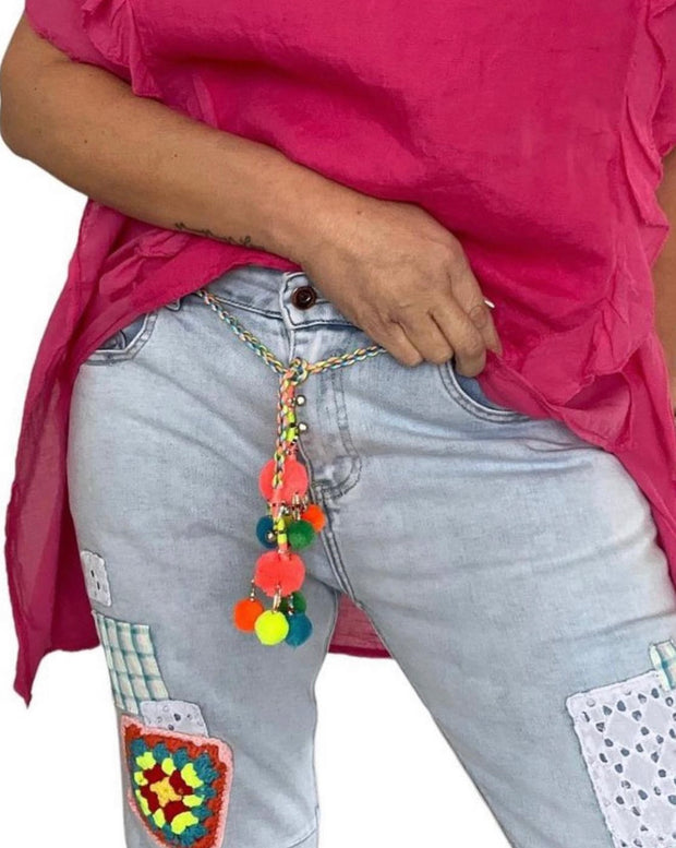 Pant - Romanzo Patch Pom Italian Jean