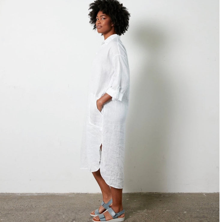 Dress - Soft Italian Linen Long Shirt