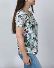 Top - Botanica V Neck Tee by JUMP