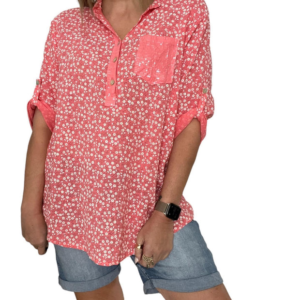 Top - Liberato Sequin Pocket by Amici