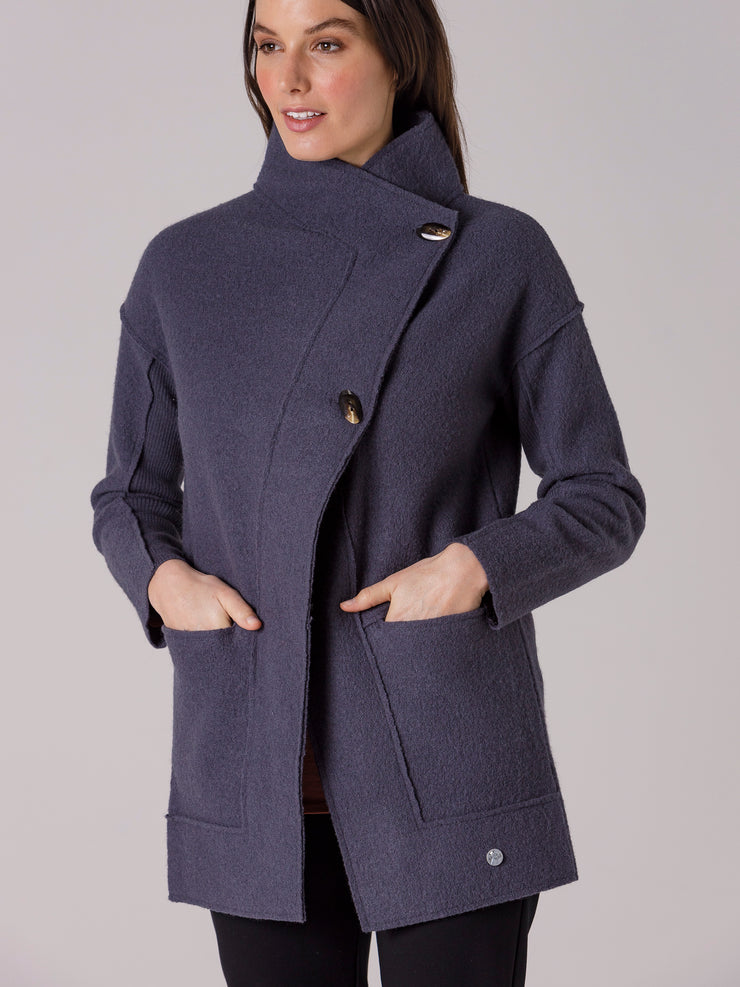 Jacket - Pannelled Wool Coat by Yarra Trail