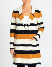 Jacket - Stripe Blazer Style Coatigan