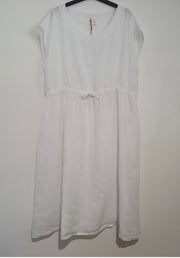 Dress - Italian Linen Drawstring Dress