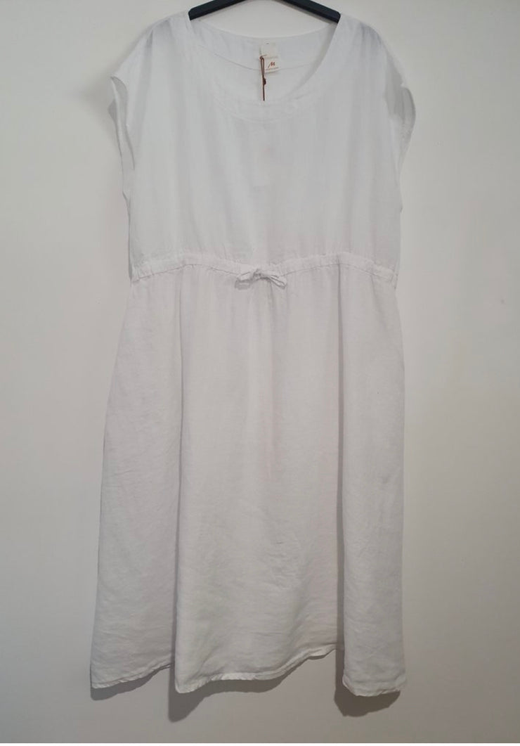 Dress - Italian Linen Drawstring Dress