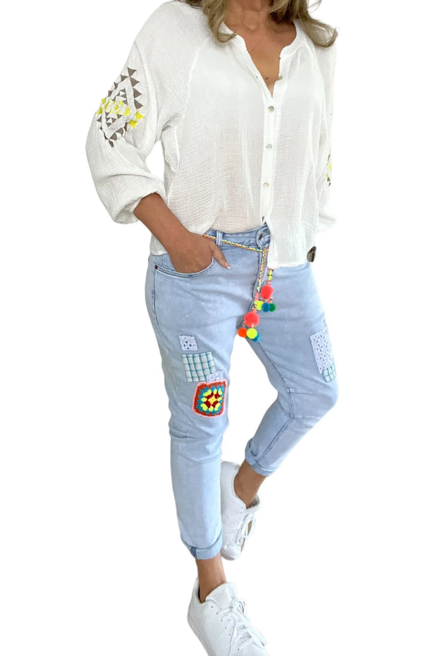 Pant - Romanzo Patch Pom Italian Jean