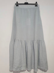 Skirt - Italian Linen Frayed Hem Maxi