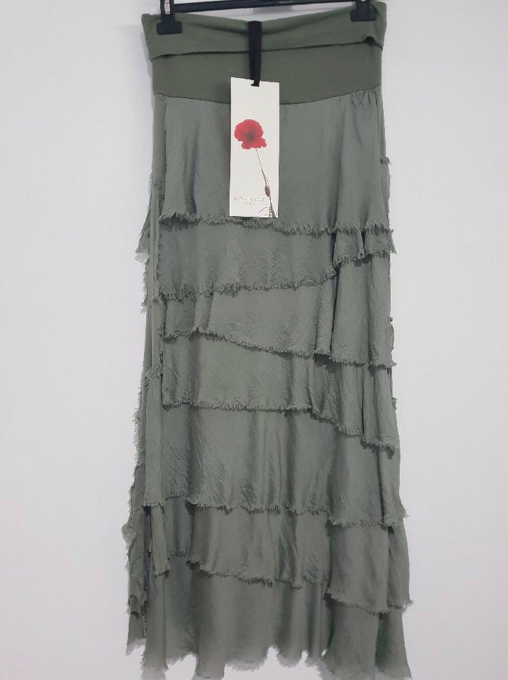 Skirt - Italian Silk Tiered