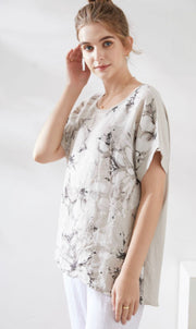 Top - Floral Day Italian Linen
