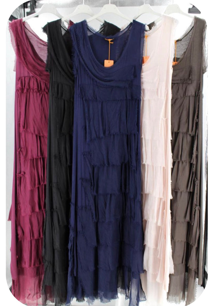 Dress - Italian Silk Tiered