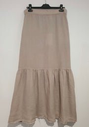 Skirt - Italian Linen Frayed Hem Maxi