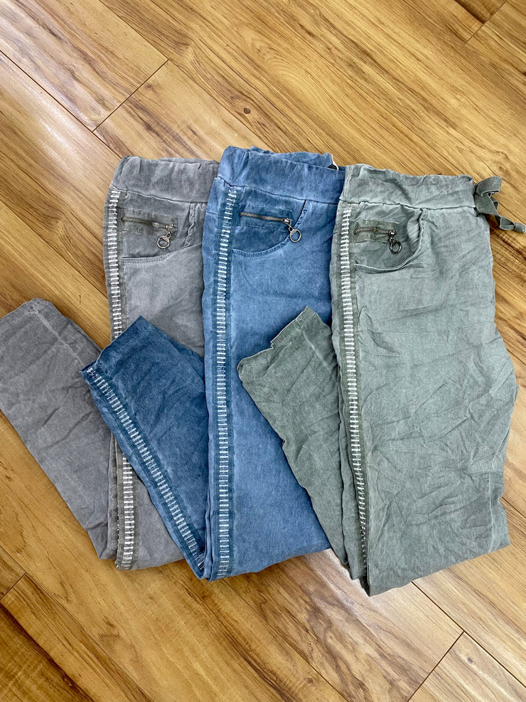 Pant - Satin Side Stripe by Rosa Jojo