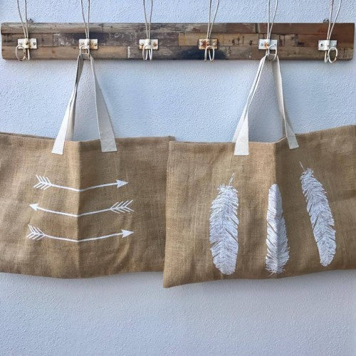 Bag  - Jute Arrows by Noosa Living
