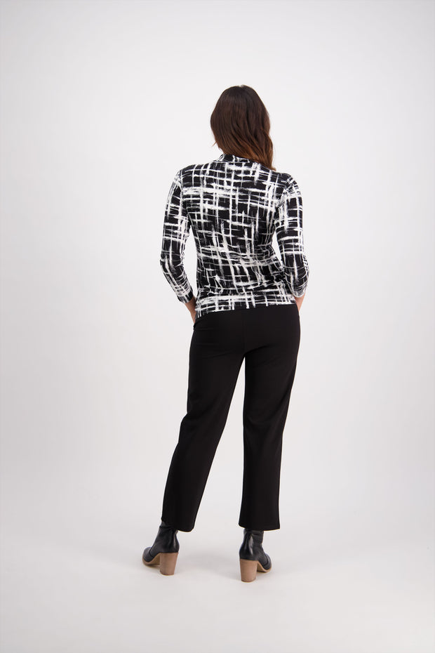 Pant - 7/8 Straight Leg Plain Ponti by Vassalli