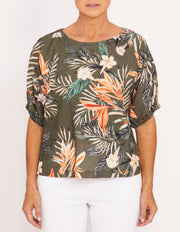 Top - Tropical Linen Print by PingPong
