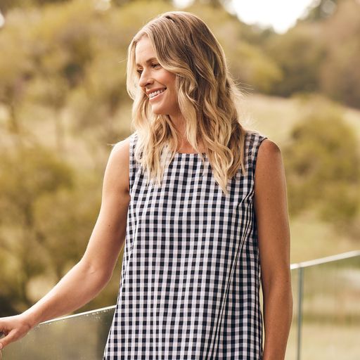 Dress - S/L Gingham by Marco Polo