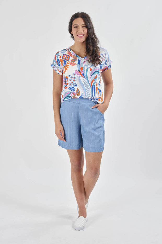Top - V Neck Drop Shoulder by Vassalli