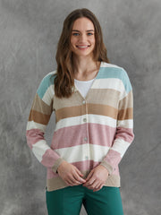 Cardigan - Soft Stripe by Yarra Trail
