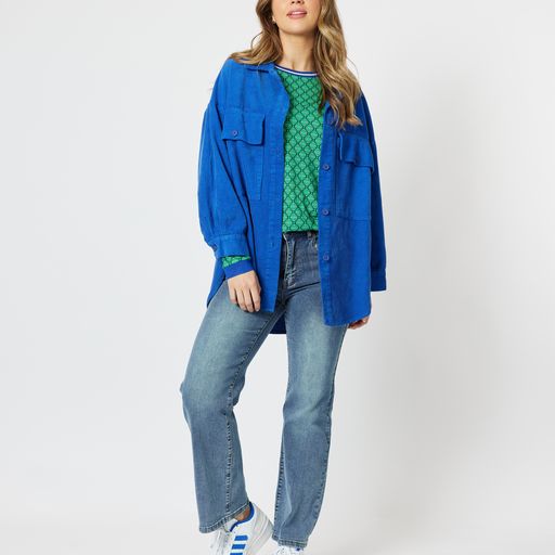 Jacket - Zoe Cord Shacket by Threadz