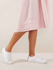 Dress - Linen Pleated Hem by Yarra Trail