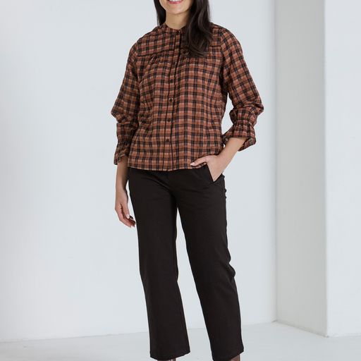 Top - L/S  Check Shirt by Marco Polo