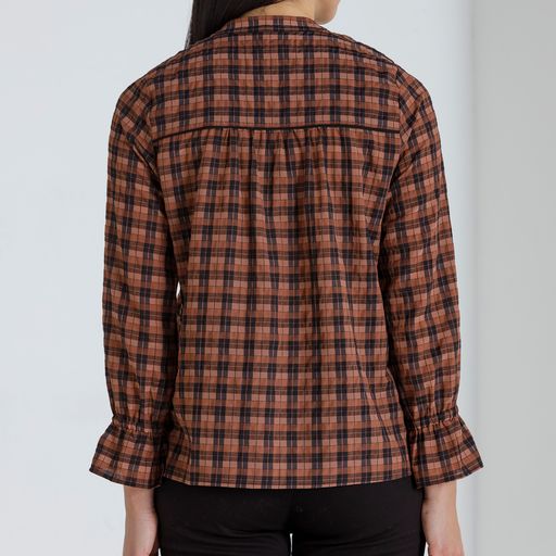 Top - L/S  Check Shirt by Marco Polo