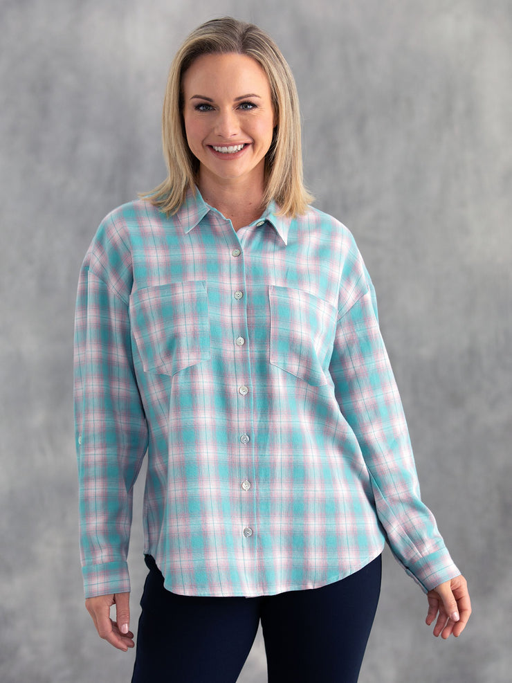 Top - Soft Plaid Shirt by Yarra Trail