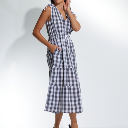 Dress - S/L Gingham by Marco Polo
