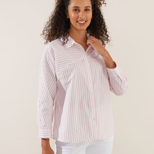 Top - Angle Stripe Shirt by Yarra Trail