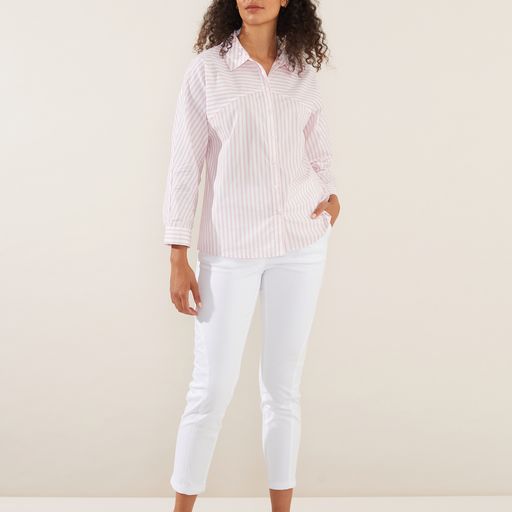 Top - Angle Stripe Shirt by Yarra Trail