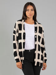 Cardigan - Checkers Print by Yarra Trail