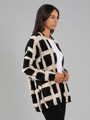 Cardigan - Checkers Print by Yarra Trail