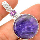 Pendant - Siberian Charoite 925 Sterling Silver