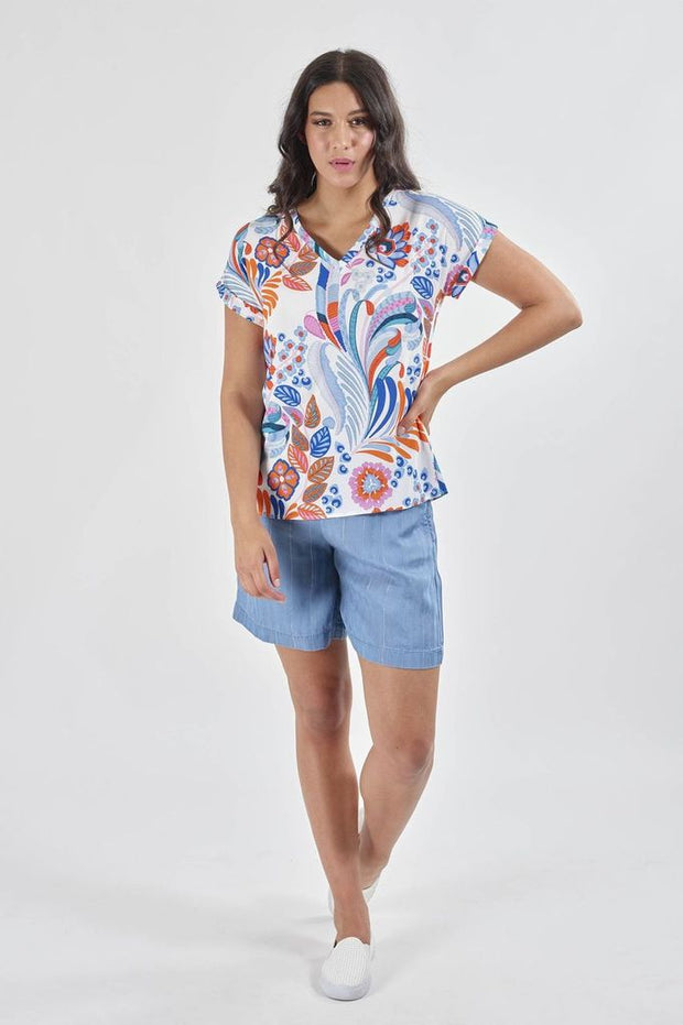 Top - V Neck Drop Shoulder by Vassalli