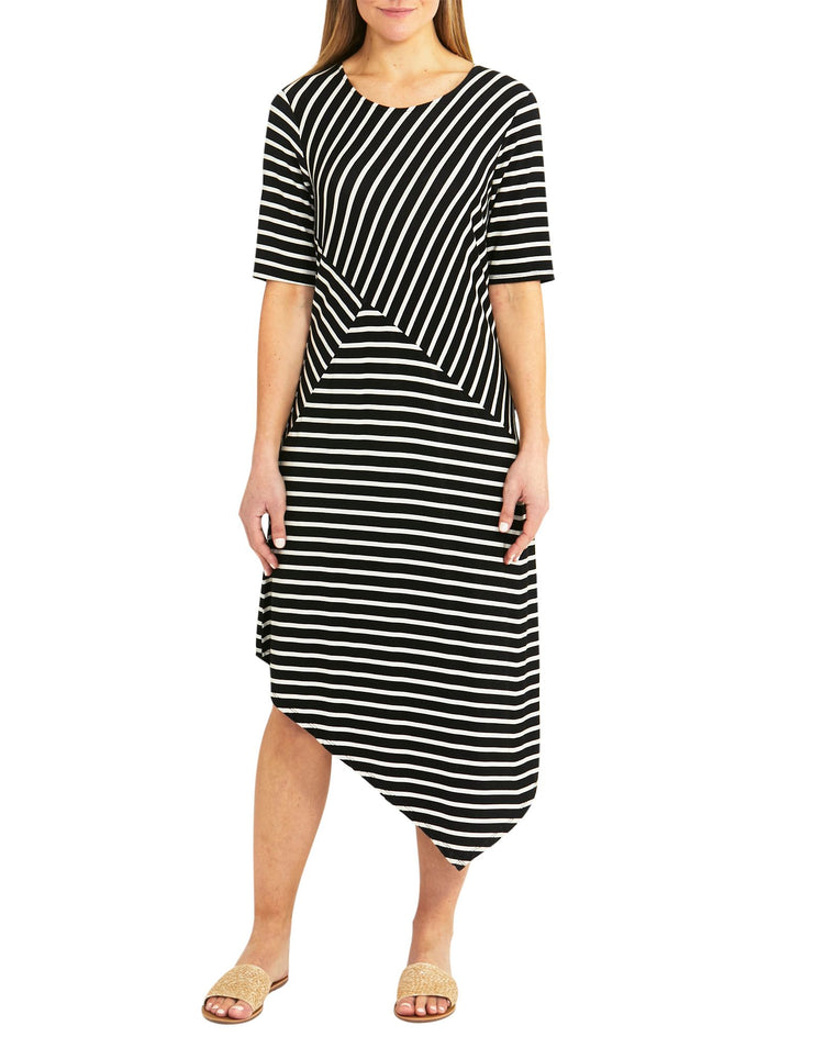 Dress - Spliced Stripe by PingPong