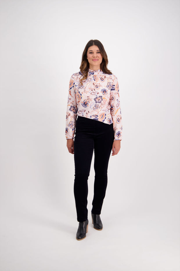Top - L/S Ruffle Neck by Vassalli