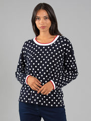 Top - Spot Print Navy by Yarra Trail