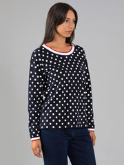 Top - Spot Print Navy by Yarra Trail