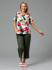 Top - Paper Floral Tee by Yarra Trail