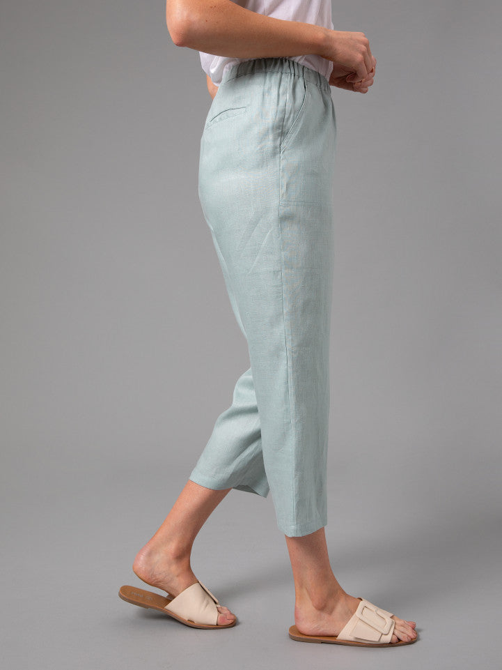 Pant - Washer Linen Cropped by Yarra Trail