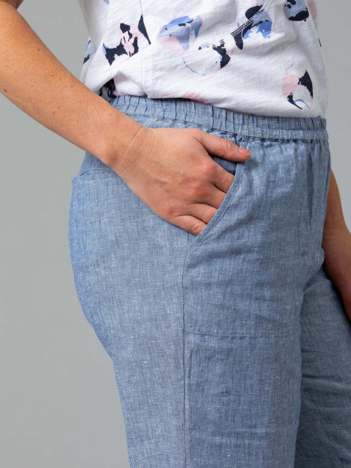 Pant - Cross Dye Linen by Yarra Trail