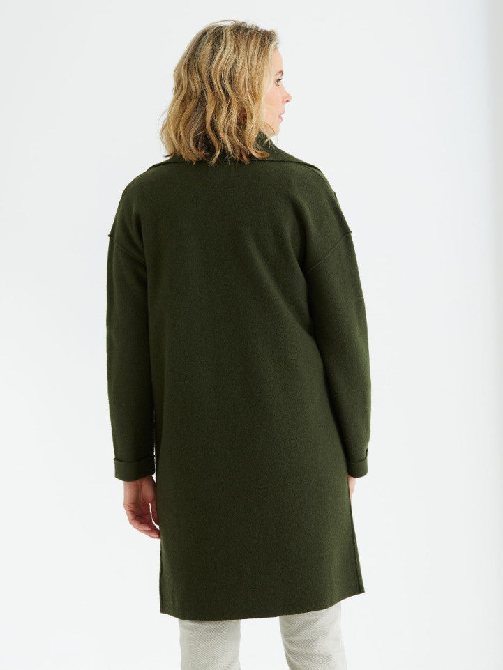 Jacket - L/S Seamed Boiled Wool Coat by Marco Polo