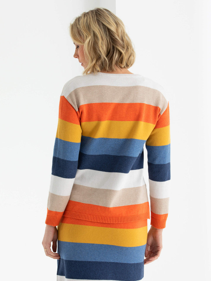 Jumper - Sunrise Stripe Sweater by Marco Polo